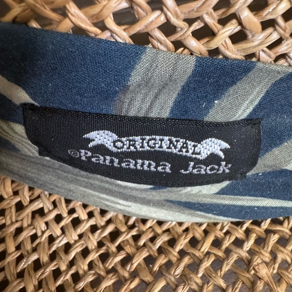 Panama Jack Tan and Blue Wide Brim Hat - Picture 7 of 7